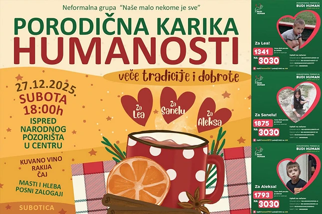Naše malo nekome je sve: Veče solidarnosti za Lea, Aleksu i Sanelu ispred Narodnog pozorišta