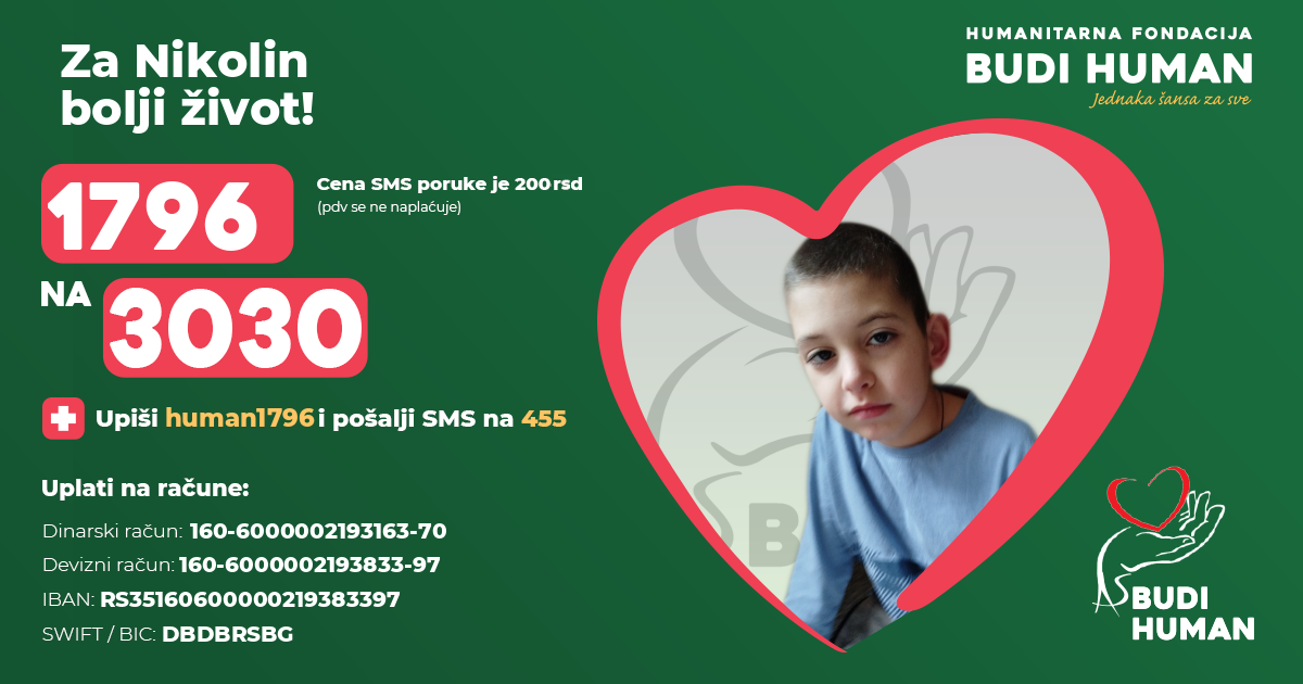 Budimo humani za Nikolu!