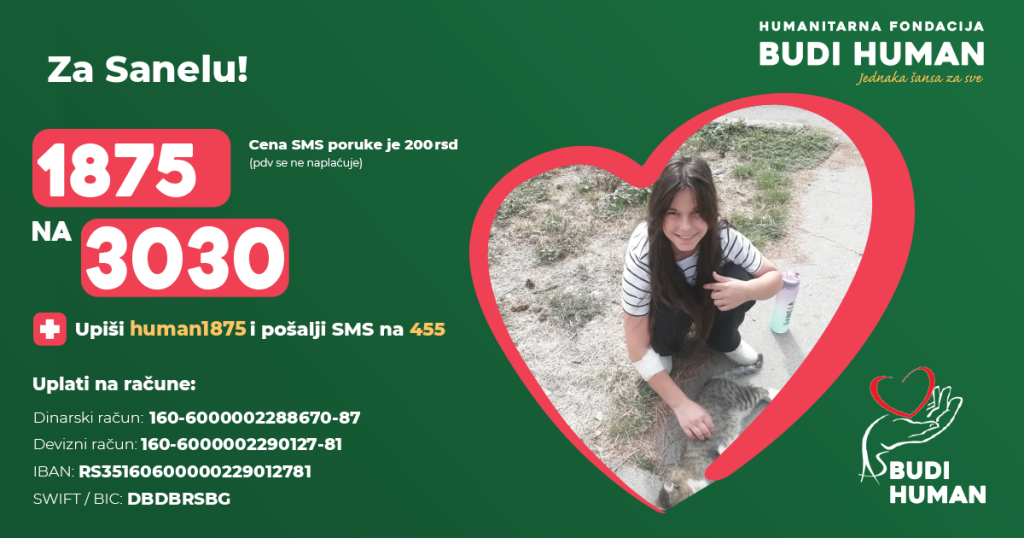 Sutra humanitarni bazar za Sanelu Sabo