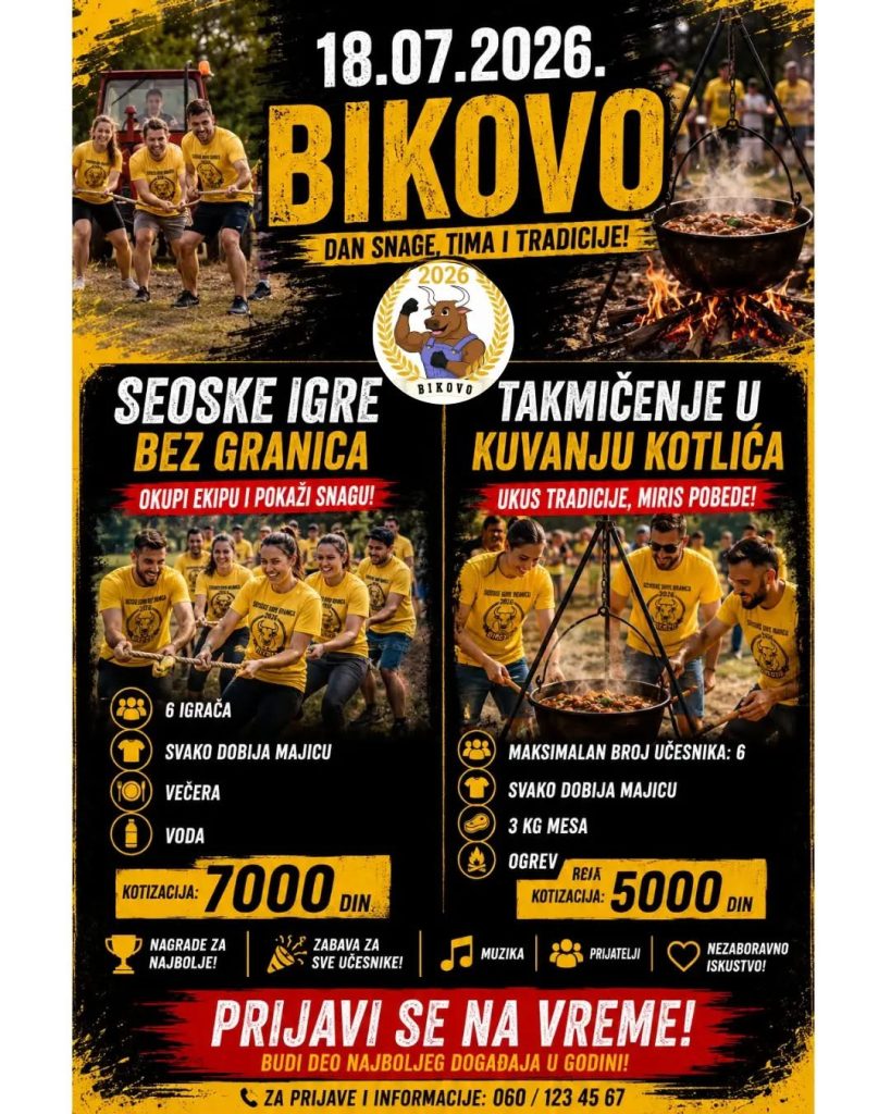 Otvorene prijave za Seoske igre u Bikovu