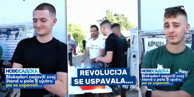 Smehotresno! Blokaderi zakazali skup, pa se uspavali: Hoće vlast a ne mogu ni alarm da nameste (VIDEO)