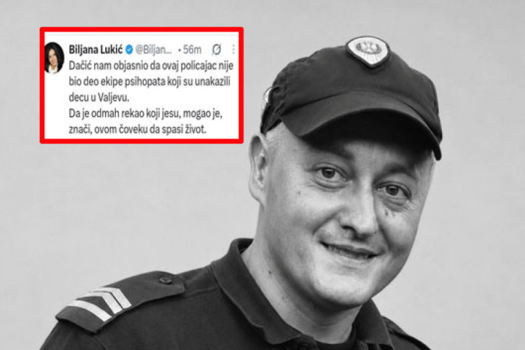 Biljana Lukić relativizuje smrt policajca Vasilija Lalovića: Umesto osude targetiranja, napad na Dačića