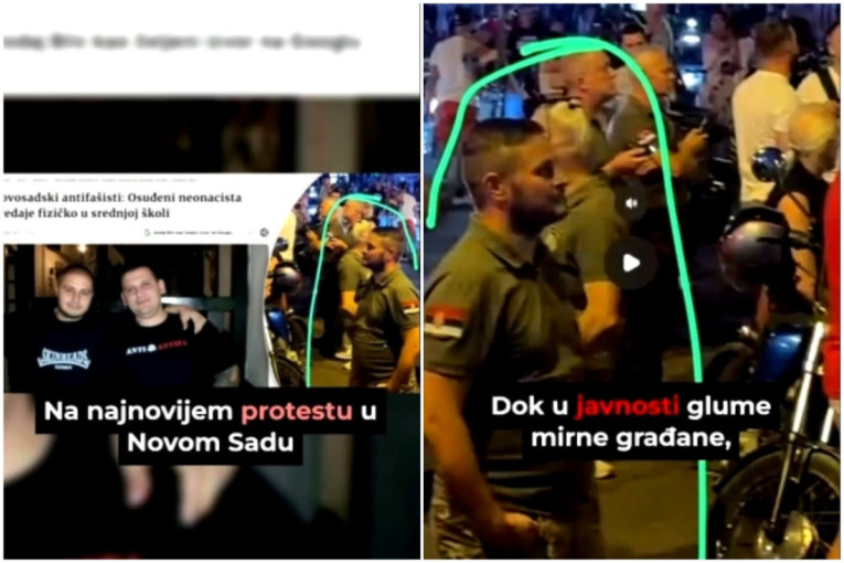 Osuđeni pripadnik „Nacionalnog stroja” na protestu blokadera: Neonacistička prošlost isplivala usred Novog Sada