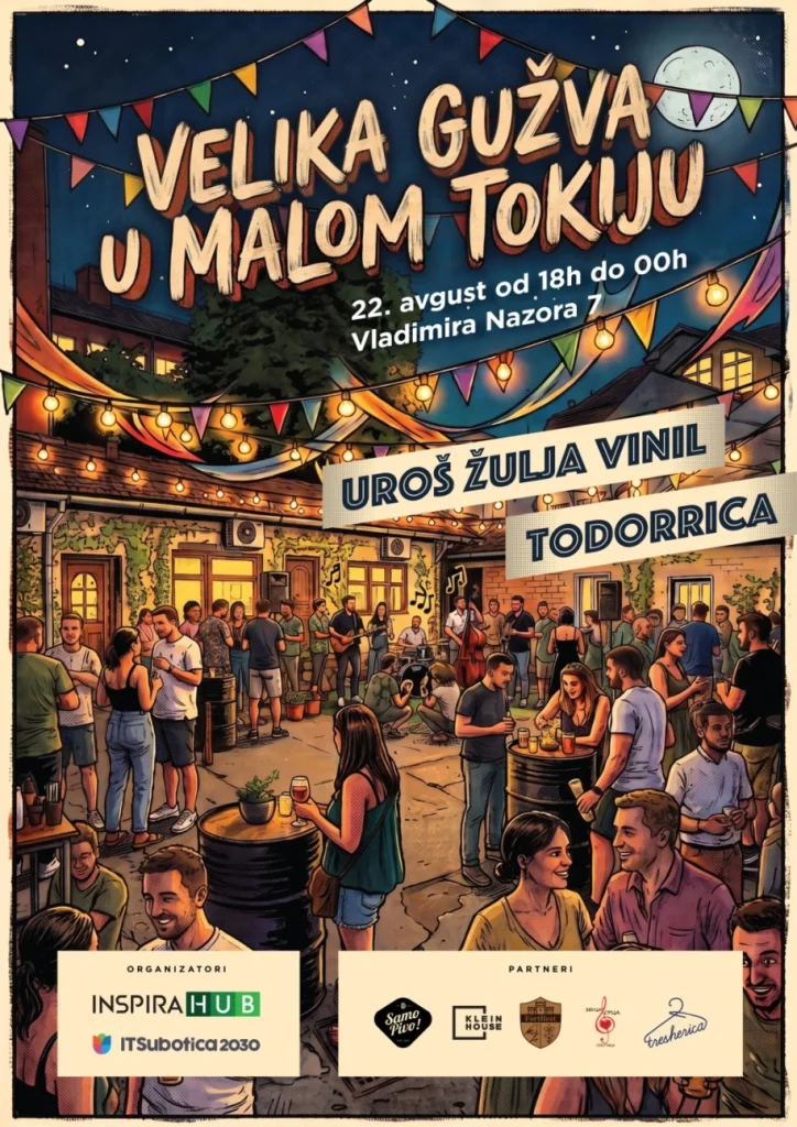 Velika gužva u Malom Tokiju okuplja Subotičane uz muziku, vino i dobru energiju