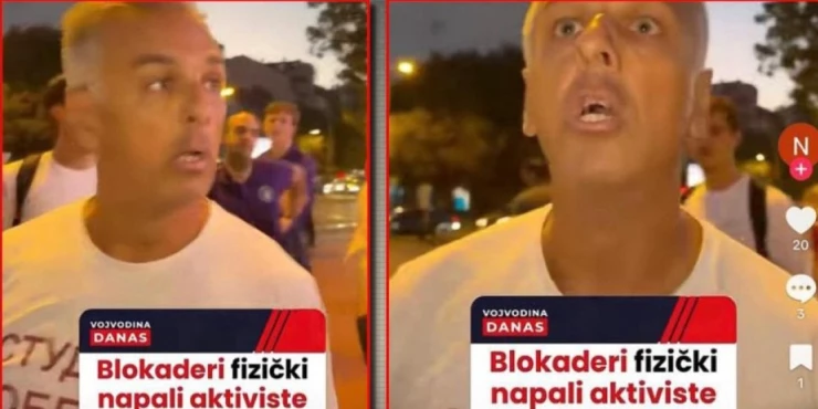 Nasilnika iz Novog Sada štiti brat tužilac iz VJT?! Isplivali novi detalji o blokaderu Jovanu Mićiću koji je sinoć napao mirne građane