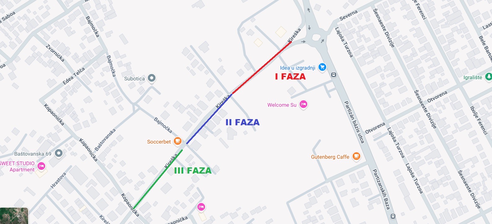 Izmena režima saobraćaja u Kireškoj ulici zbog radova na kanalizacionoj mreži