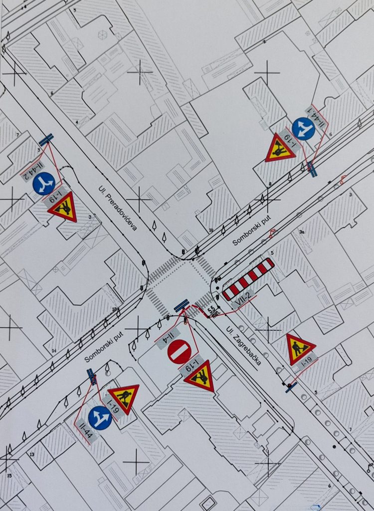 Privremena izmena režima saobraćaja na raskrsnici Somborskog puta i Zagrebačke ulice