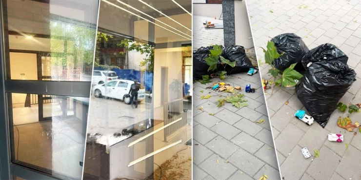 (FOTO/VIDEO) Vandalizam im je u krvi! Pogledajte kako su blokaderi unakazili novoizgrađeni Dom boraca u Kruševcu