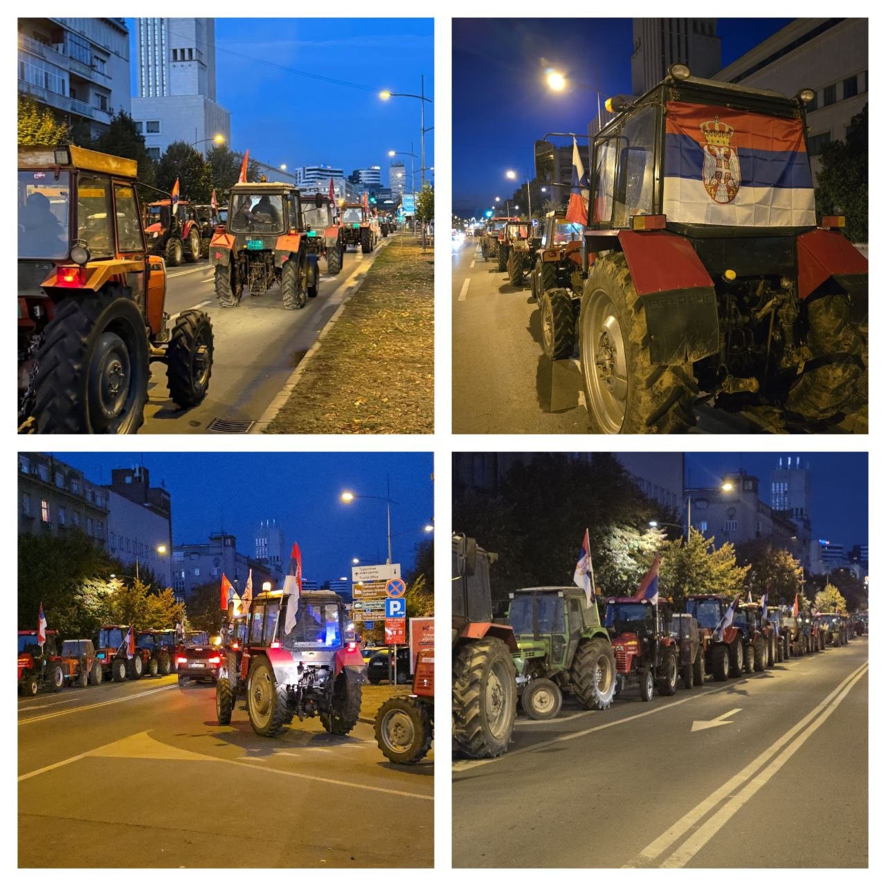 (FOTO/VIDEO) Neverovatne scene na putevima ka Novom Sadu! Reka traktora iz Temerina, Bečeja i Srbobrana krenula ka gradu na skup podrške Vučiću, prve mašine već stigle!