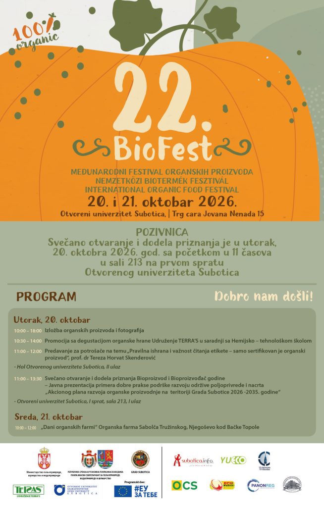 Od ovsenog keksa do organskih farmi: Subotica domaćin 22. BIOFEST-a