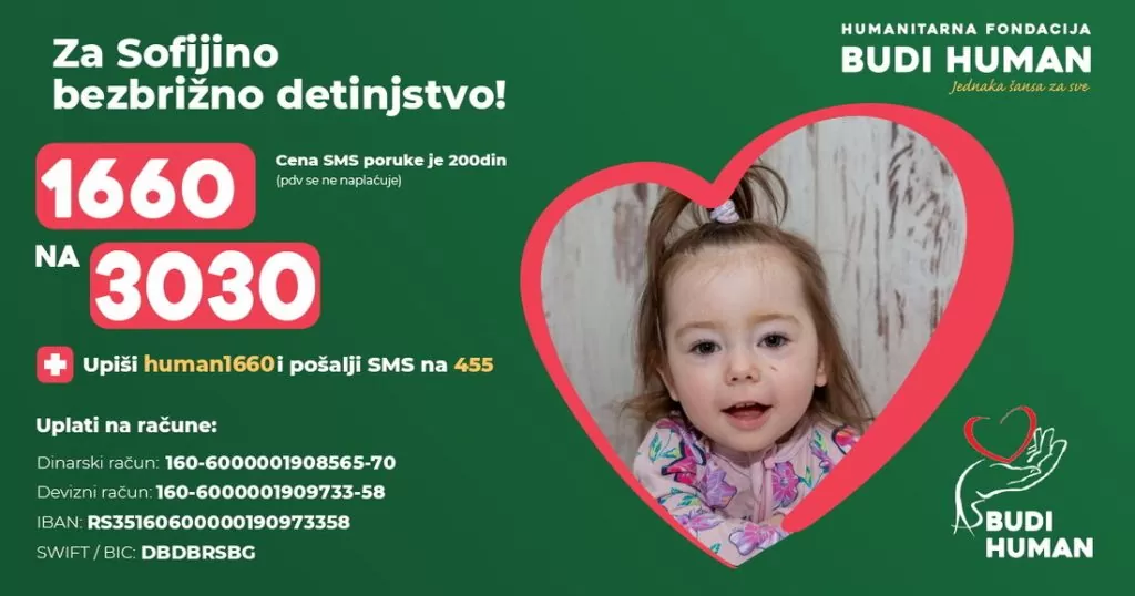 Humanitarna predstava „Vaj Faj” za lečenje male Sofije Pranić