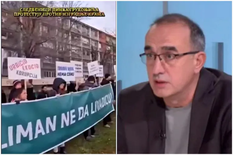 Udar na SPC usred Novog Sada: Blokaderi digli protest samo zbog izgradnje pravoslavnog hrama na Štrandu (VIDEO)