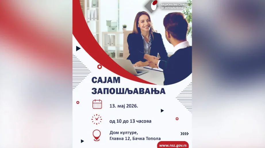 Na Sajmu zapošljavanja u Bačkoj Topoli preko 150 radnih mesta