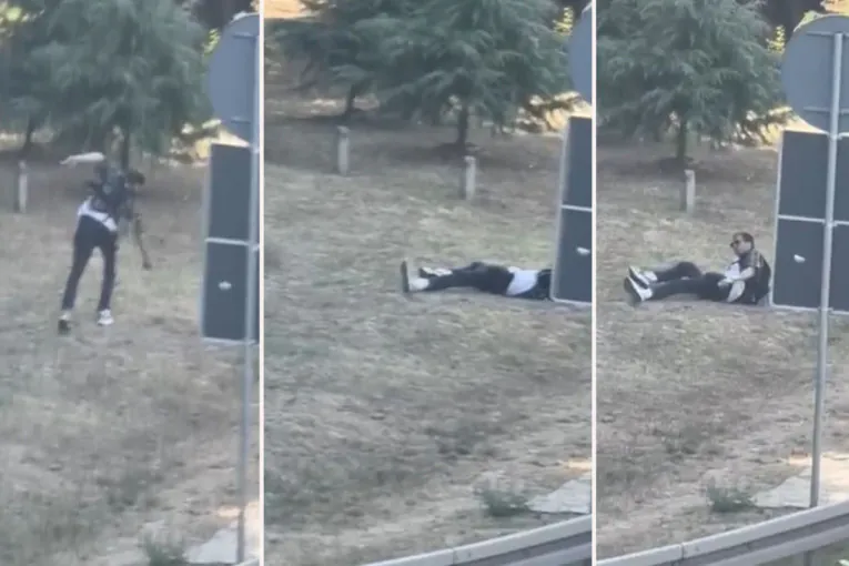 Žestoka tuča u srcu Beograda! Blokader se potukao sa... travom?! (VIDEO)