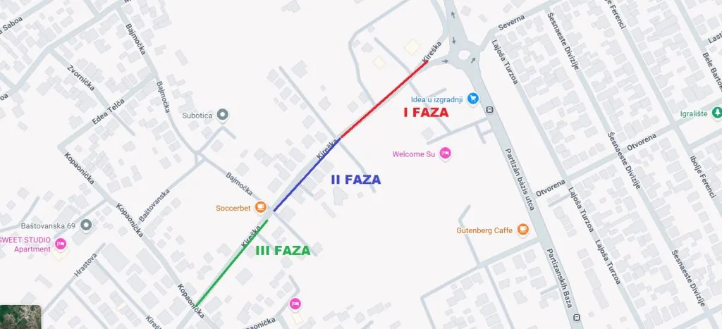 Izmena režima saobraćaja u Kireškoj ulici zbog radova na kanalizacionoj mreži
