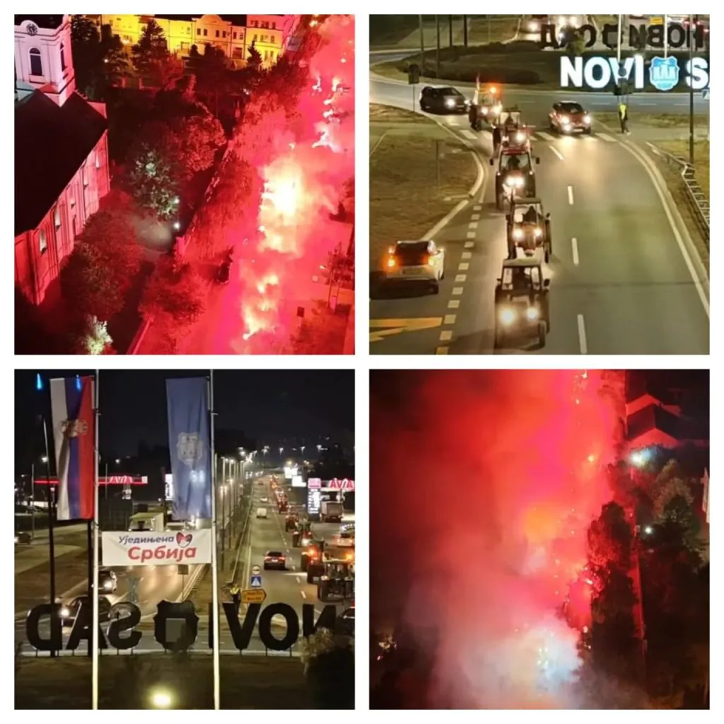 (FOTO:VIDEO) I Kać digao glas! Domaćini rano jutros upalili mašine- Traktori krenuli ka Novom Sadu na miting podrške Vučiću!