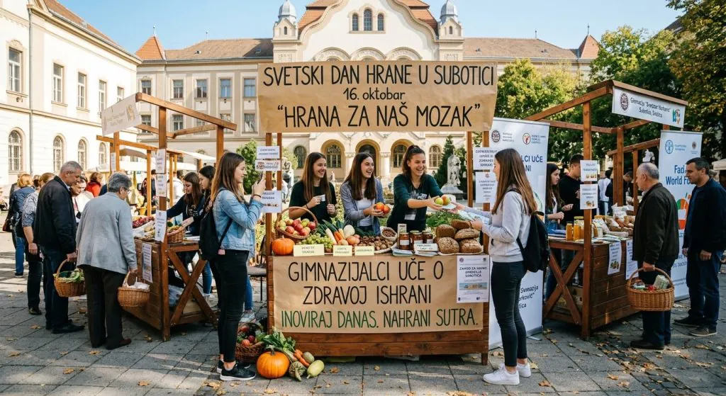 Svetski dan hrane u Subotici: Gimnazijalci uče o zdravoj ishrani, 16. oktobra i bazar zdrave hrane