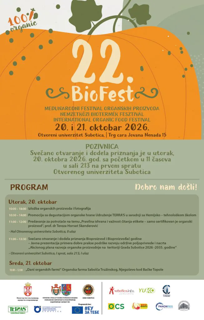 Od ovsenog keksa do organskih farmi: Subotica domaćin 22. BIOFEST-a
